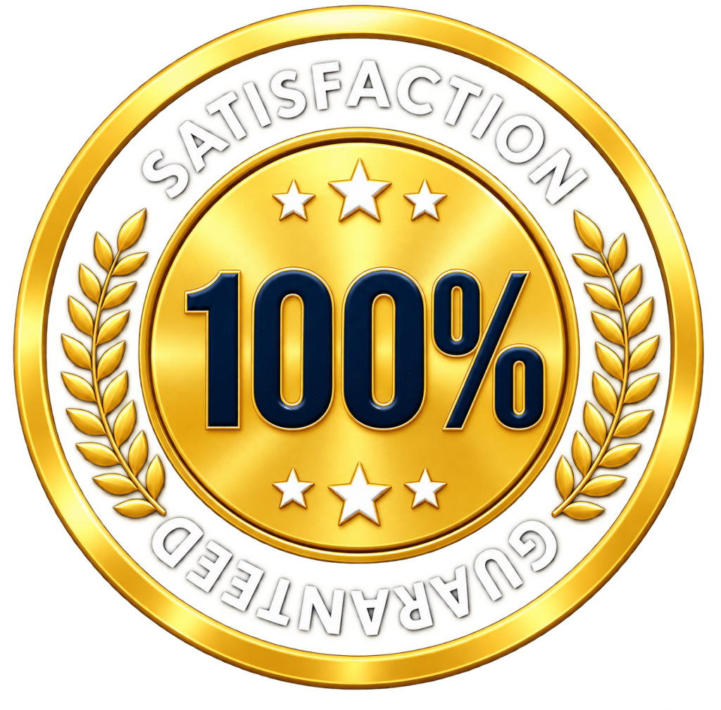100% satisfaction guaranteed badge