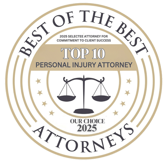 top 10 personal injury attorney badge