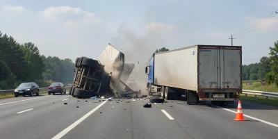 wideangle-highway-scene-truck-tire-blowout-causing